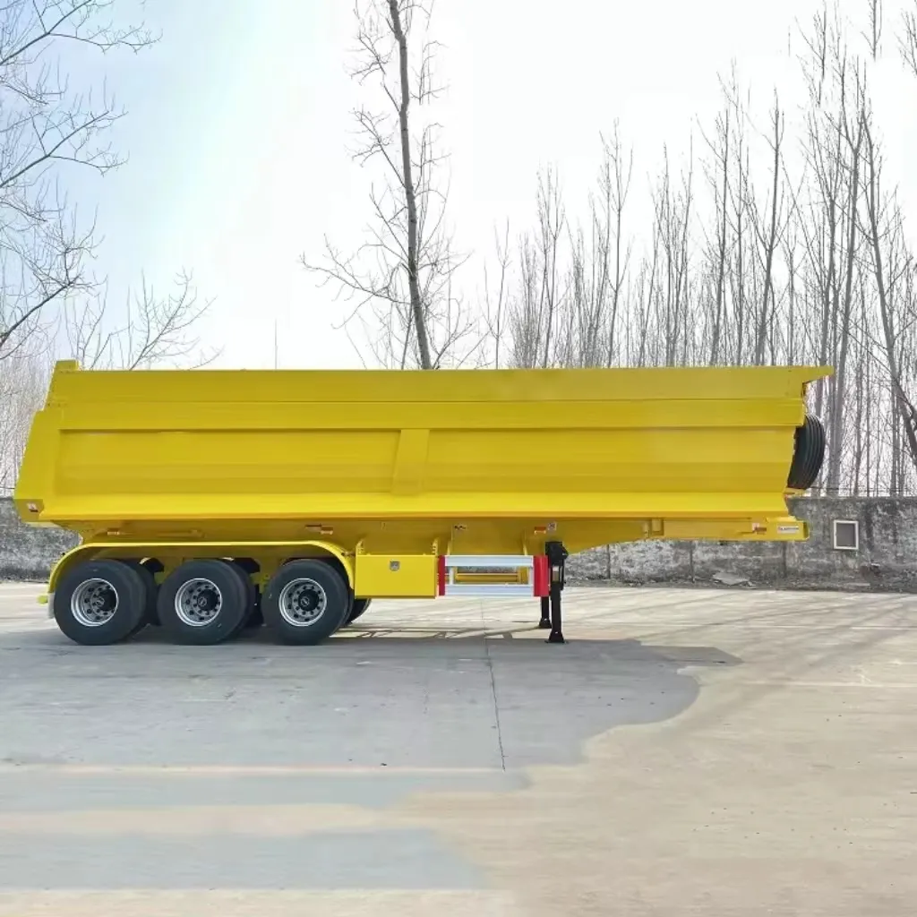 Nhiệm vụ nặng nề thủy lực Dump Trailer Giao thông vận tải cát 3-6 trục 60 tấn đầy đủ Dump tipper Trailer