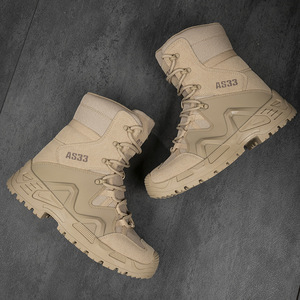 DFT1021 AS33 outdoor hunting working Tactical Beige <b>Boots</b> Nylon Waterproof Outdoor All Seasons High Top <b>Hiking</b> <b>Boots</b> - Product Image 1