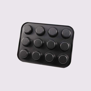 Molde para Muffins USSE de 12 Tazas, Bandeja para Hornear Antiadherente con Moldes de Silicona para Pastel - Product Image 1