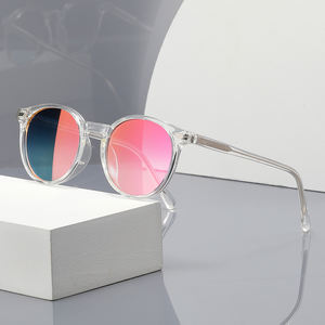 Gafas <span class=keywords><strong>de</strong></span> Sol Retro Vintage <span class=keywords><strong>para</strong></span> <span class=keywords><strong>Hombre</strong></span> y Mujer, con Filtro <span class=keywords><strong>de</strong></span> Color, <span class=keywords><strong>Lentes</strong></span> <span class=keywords><strong>de</strong></span> PC con Protección UV400, Diseño Ovalado, TR90 - Product Image 2