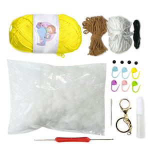 Kit de tricot et crochet 3D Animal Fawn Easy Peasy pour enfants et débutants, artisanat textile et tissu DIY - Product Image 2