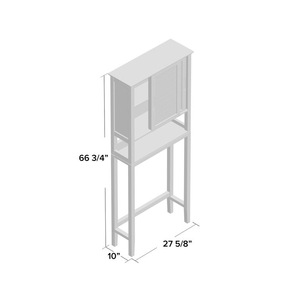 Étagère de rangement pour salle de bain pour machines à laver à chargement frontal, étagère de rangement sur pied au-dessus des toilettes. - Product Image 5