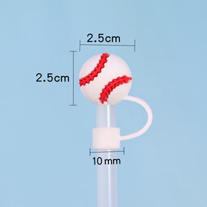 ขายส่งปลั๊กกันฝุ่นหลอดดูดลายการ์ตูน PVC ยางนิ่ม ขนาด 10 มม. อุปกรณ์เสริมสำหรับหลอดดูด - Product Image 6
