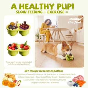 Juguetes Interactivos de Plástico Verde para Perros, Rompecabezas para Masticar, Juguetes de Alimentación de Alta Calidad - Product Image 6