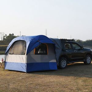 Double-Layer One Bedroom Family Camping <b>Tent</b> Suv Camper Roof Sunshade | 210T Polyester Large Outdoor Four-Season Waterproof - Product Image 4
