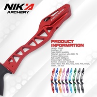 Nika Archery ET-12 Proceed Bow Riser 25 inci CNC Aluminium ILF Recurve Bow Riser