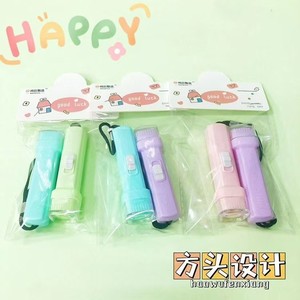 Mini Led Flashlight Rechargeable Battery Portable Handheld For Children Household Use Bright <b>Light</b> Plastic <b>Shell</b> - Product Image 2