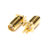Terminador SMA Hembra de 50 Ohmios, Conector SMA Recto, Conector RF de Montaje en Borde para PCB