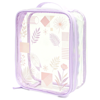 Juego de 3 Bolsas de Cosméticos Impermeables para Viaje, Bolsa de Aseo Transparente de PVC, TPU y Cuero, Bolsa de Maquillaje, Aprobada por la TSA para Estadios
