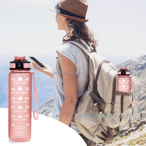 Fancy stile 1L BPA-Free portatile di plastica sport borraccia acqua ad alta capacità tazza da viaggio per tornare a scuola con PC PP Silicone - Product Image 6
