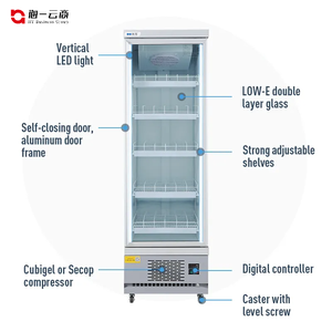 Congelador comercial de una sola temperatura para supermercado, escaparate para refrigerador, equipo de exhibición refrigerado por aire - Product Image 2