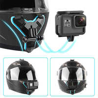 STY Sangle de casque intégral pour moto Support de mentonnière pour GoPro Hero 12 11 10 9 8 7 6 Caméra d'action