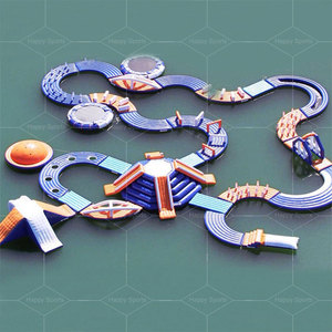 Proyek desain baru Pvc 0.9mm perlengkapan Taman Aqua pulau mengambang komersial permainan taman air laut tiup mengapung pantai - Product Image 1