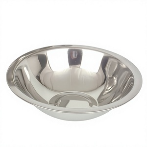 Multi-Purpose Polished Stainless Steel Bowl Anti-Slip Base Eco-Friendly for <b>Kitchen</b> <b>Prep</b> Pet Feeding Salad Serving-Bulk Supply - Product Image 1