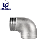 Codo de Acero Inoxidable 316L DN25 DN50, Macho y Hembra, Acabado Forjado, Roscado, 45 y 90 Grados, Reductor, Precio de Fábrica, para la Industria