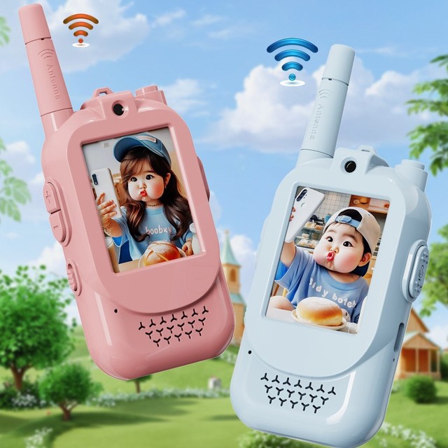 Video Call Children's Walkie Talkie Parent-Child Interactive Outdoor Wireless Electronic Toy Gift with Over 1.5km Range