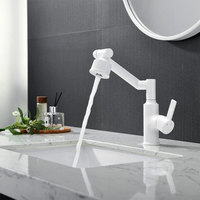 Connecteur de robinet de cuisine intelligent à 360 degrés D Mélangeur d'évier rotatif à 360 ° avec pulvérisateur à cascade de pluie Robinet de cuisine mobile