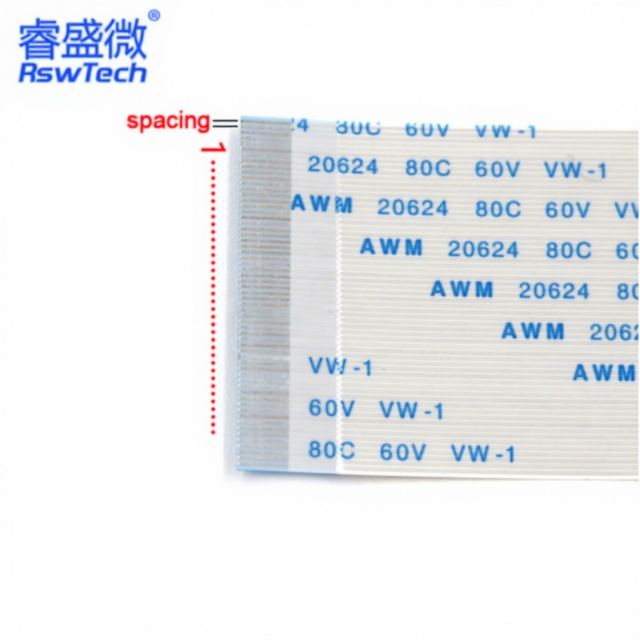 FFC Flexible Flat Cable 0.5mm Pitch Same Side Opposite Side 10cm 15cm 20cm 18P to 60P