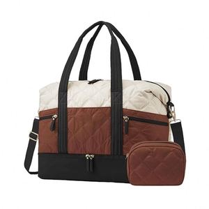 Women's <b>Nylon</b> Oxford <b>Tote</b> Handbag Large Capacity Zipper Closure Fashionable Shoulder Bag with Two Handles Foldable Feature - Product Image 1