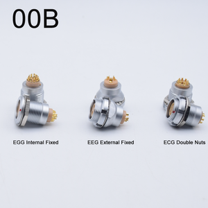 Compatibele <span class=keywords><strong>Lemo</strong></span> Aviation <span class=keywords><strong>ECG</strong></span>/EEG vaste connector B-serie 00B snelkoppeling zelfvergrendelende ronde connector IP50 bescherming - Product Image 2