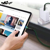Kabel pengisi daya USB C nilon kepang 1M standar Shenzhen Set pengisi daya mikro TPE USB logam pengisian cepat iPhone 15 PD 100W