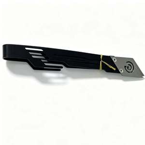 Pinzas para carbón de shisha de acero inoxidable negro, soporte para carbón, accesorio de estilo tecnológico para bar y viajes - Product Image 1