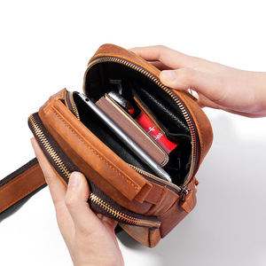 กระเป๋าหนังสะพายข้างผู้ชายแบบครอสบอดี้ หนังเครซี่ฮอร์ส รับผลิตตามแบบ OEM ODM พร้อมสกรีนโลโก้และออกแบบตามสั่งจากโรงงาน - Product Image 4