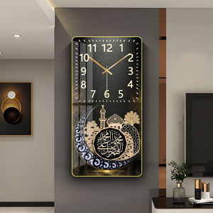 Orologio <span class=keywords><strong>da</strong></span> <span class=keywords><strong>Parete</strong></span> Islamico Moderno e Alla Moda, Decorazione <span class=keywords><strong>per</strong></span> Casa e Hotel, Stampa Murale Musulmana, Calligrafia Araba, Arte Decorativa - Product Image 2