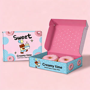 Cajas de Embalaje de Papel Kraft Reciclado Biodegradable con Logotipo Personalizado, Diseño de Grado Alimenticio, para Galletas, Donas y Macarrones - Product Image 4