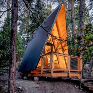 Villa moderna caratteristiche panoramiche Homestay triangolo di campeggio <span class=keywords><strong>in</strong></span> metallo mobile <span class=keywords><strong>in</strong></span> metallo traspirante cabina foresta albero casa - Product Image 1