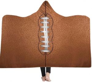 Mô hình đội mũ trùm đầu Sherpa chăn mềm in người hâm mộ bóng đá Áo choàng mềm bóng đá trùm đầu chăn cho người lớn - Product Image 5