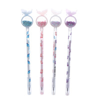 Stylo gel papillon mignon avec paillettes pour l'école et le bureau