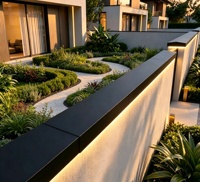 Revêtement mural décoratif en aluminium brossé, durable, imperméable, moderne, pour clôture de hôtel, villa, extérieur, appartement, garantie 5 ans