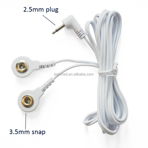 Kabel medis, tahan lama 150cm PVC Foil tembaga TENS EMS kawat timbal puluhan kawat elektroda Kelas <span class=keywords><strong>I</strong></span> perangkat medis - Product Image 2