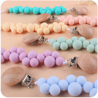 Attaches-sucettes en perles de silicone, porte-sucette pour bébé, sangle de sucette, laisse, porte-sucette pour bébé fille et garçon