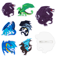 Broches en forme de dragon variées, vente en gros d'usine, fournitures promotionnelles, acceptation de broches personnalisées en PVC, patchs en caoutchouc souple avec logo
