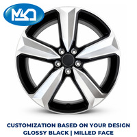 Jantes forgées 20*9 5x112, face usinée, finition noire brillante pour Audi et SUV, marché américain, haute résistance, haute performance