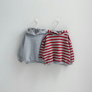 <span class=keywords><strong>Pull</strong></span> à <span class=keywords><strong>capuche</strong></span> en coton biologique pour garçons, avec logo personnalisé, vêtements à manches longues pour tout-petits, sweat à <span class=keywords><strong>capuche</strong></span> rayé pour enfants, vente en gros - Product Image 6