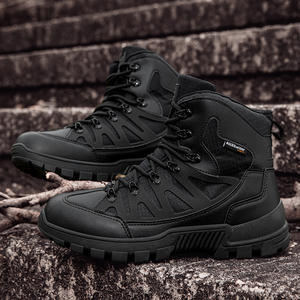 पुरुषों के प्लस आकार के मोटे एकमात्र सामरिक जूते-सभी पहनने के लिए प्रतिरोधी poxford ऊपरी हिकिंग जूते - Product Image 4