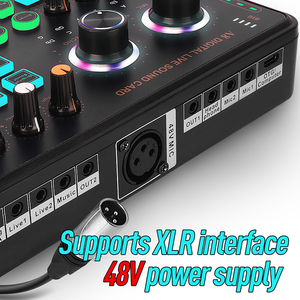 GAX-A8 Kỹ Thuật Số <span class=keywords><strong>Card</strong></span> Âm Thanh Trực Tiếp Hỗ Trợ 48V Âm Thanh Trực Tiếp USB Bên Ngoài Máy Tính Điện Thoại Di Động Hát Ghi Âm <span class=keywords><strong>Card</strong></span> Âm Thanh Mini Mixer - Product Image 4