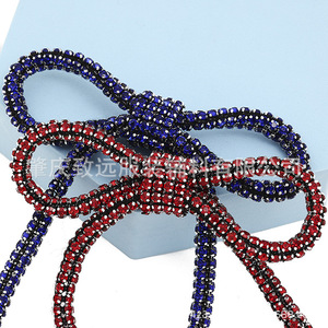 Cuerda de malla con diamantes de imitación de 3 mm para accesorios de joyería DIY para vestido de novia, cabello y mochila - Product Image 3