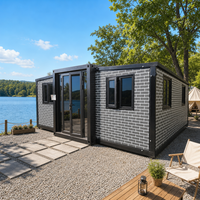 Prêt à expédier : Maison conteneur pliable à double aile de 20 pieds, préfabriquée pour l'hébergement agricole, les vacances et les loisirs