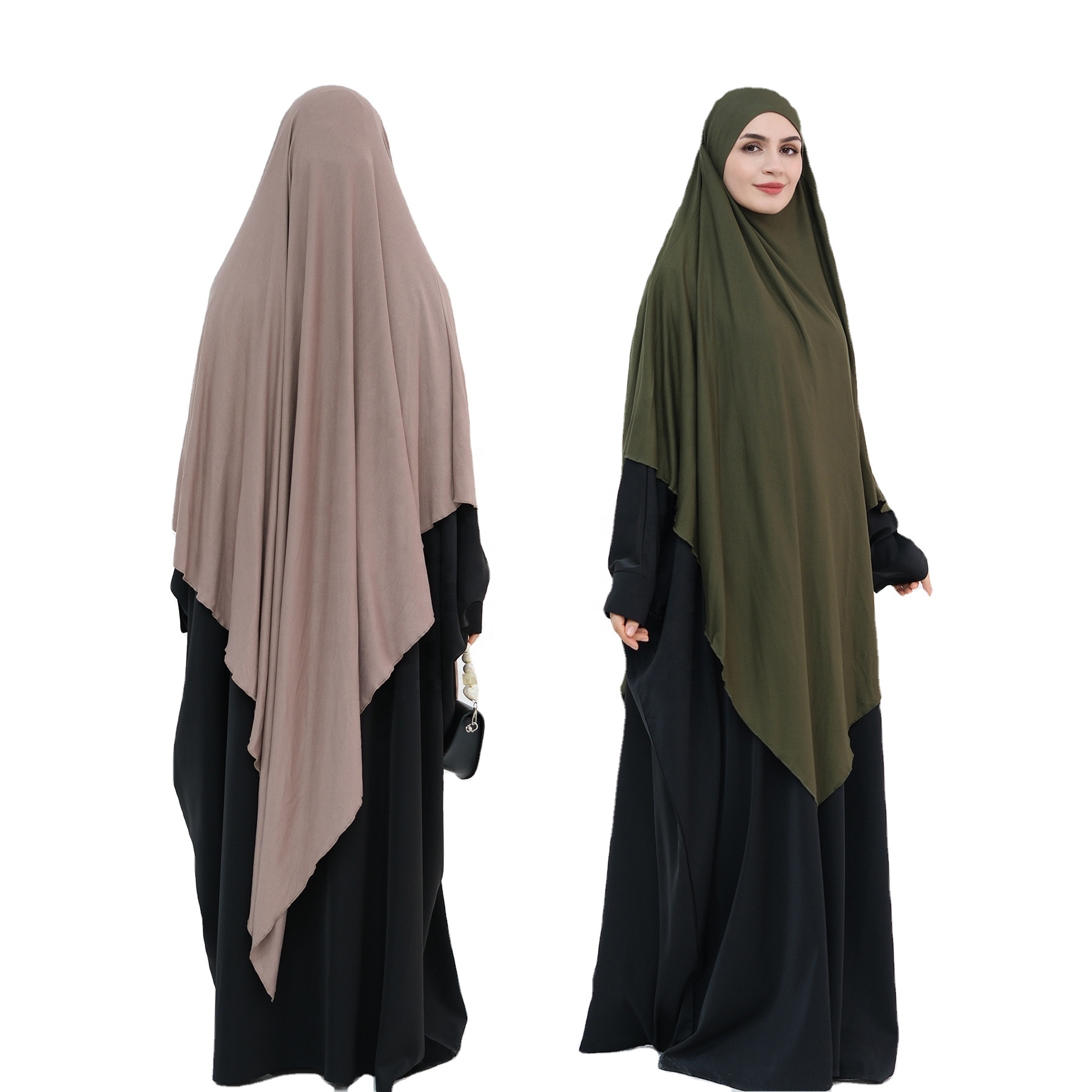 Abito Abaya Da Preghiera Musulmana In 2 Pezzi Con Hijab – Vestito Lungo Manica Lunga, Morbido E Traspirante Per Bambine, Ideale Per Ramadan Ed Eid