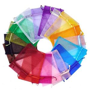 Petites pochettes en organza écologiques biodégradables personnalisées, sacs à cordon pour bonbons, cadeaux, fêtes, mariages, emballages, pochettes à bijoux avec logo - Product Image 5