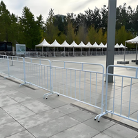Vente directe usine – Barrière temporaire de contrôle des foules de 6 pieds, barrières piétonnières galvanisées, barricade française, modélisation 3D, durable
