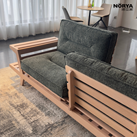 NORYA Italienisches Minimalistisches Modulares Sofa Massivholz-Basis Stoffpolsterung Massagefunktion Sektional-Set für Apartment und Villa