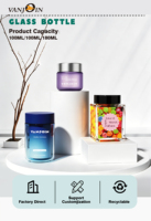 Premium 100-250ml vierkante glazen capsulepot, voedselveilige glazen verpakking voor snoep, supplementen, gedroogd fruit, met lekvrije deksel