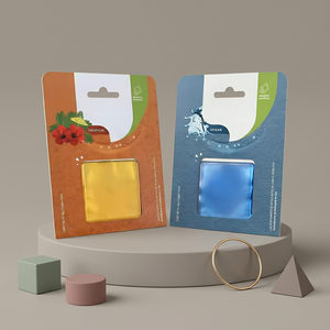 Maschera Profumata <span class=keywords><strong>in</strong></span> Gel di Carta Quadrata 6x6 Portatile per Auto e Casa, Evaporazione Naturale - Product Image 1