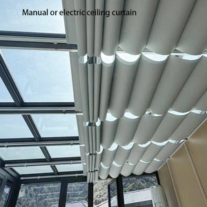 UST Fábrica Personalizado Interior FCS Techo <span class=keywords><strong>de</strong></span> <span class=keywords><strong>cristal</strong></span> Decoraciones <span class=keywords><strong>de</strong></span> construcción <span class=keywords><strong>Cortinas</strong></span> <span class=keywords><strong>de</strong></span> techo <span class=keywords><strong>plegables</strong></span> eléctricas - Product Image 4