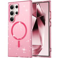 Étui de protection magnétique pour Samsung S26 Ultra, S23 FE, S22 Plus, motif ciel étoilé scintillant